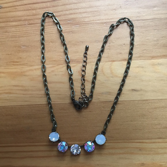 Aurora Borealis + Opal Crystal Necklace - Picture 7 of 16